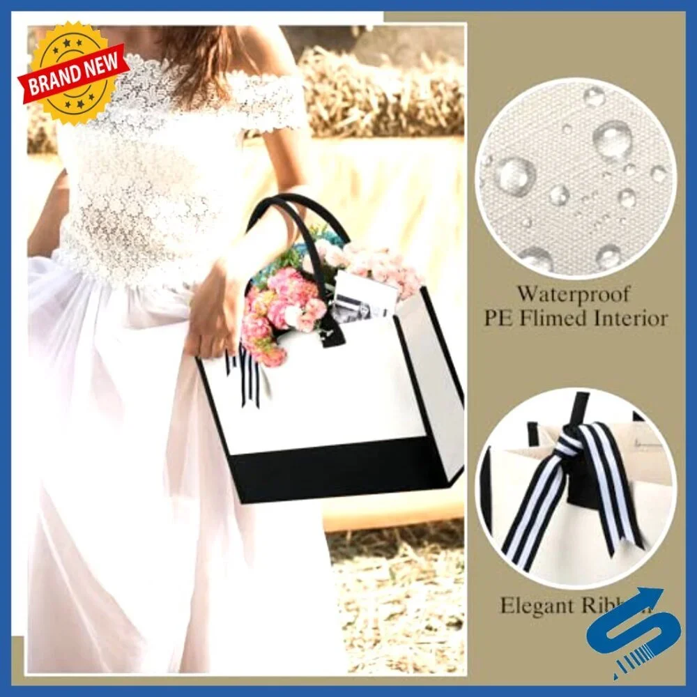 Canvas Tote Bags Set with Cosmetic Cases Classic Elegant Gift Bundle